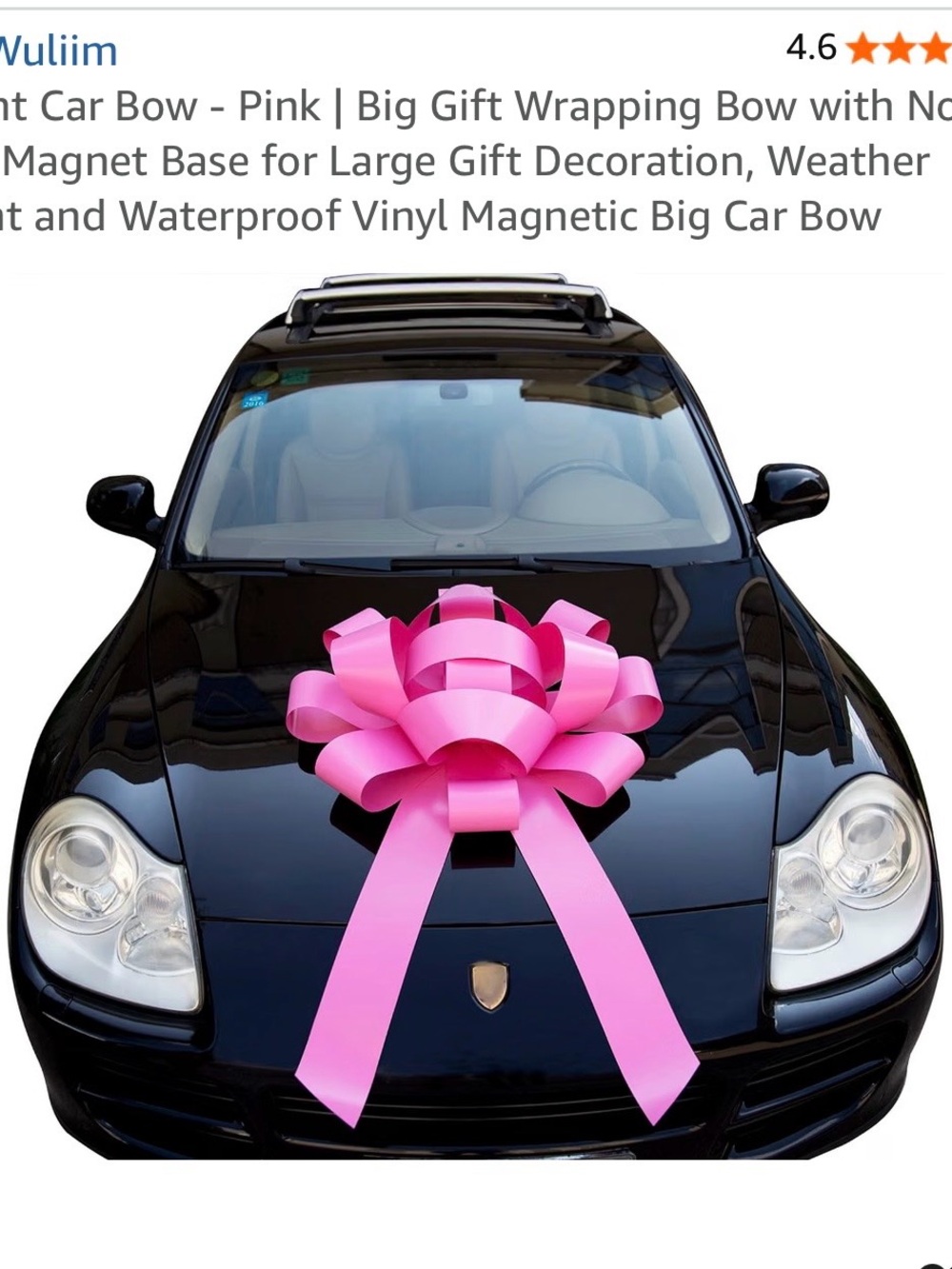 Magnetic Pink Car Bow like new, used once!